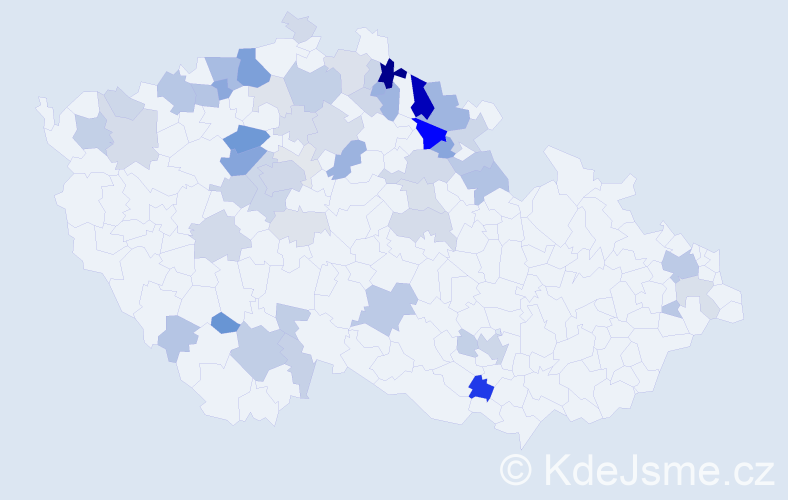 Příjmení: 'Renner', počet výskytů 189 v celé ČR