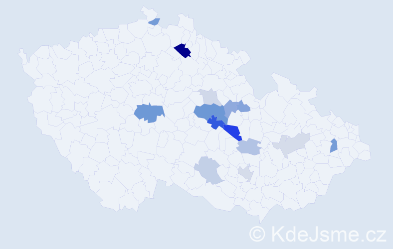 Příjmení: 'Zlevor', počet výskytů 27 v celé ČR