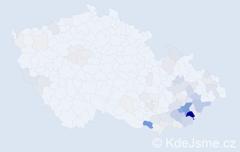 Příjmení: 'Talašová', počet výskytů 280 v celé ČR