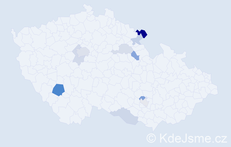 Příjmení: 'Keyzlar', počet výskytů 19 v celé ČR