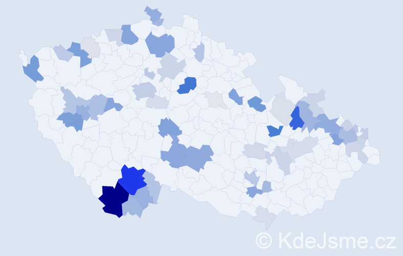 Příjmení: 'Šuster', počet výskytů 181 v celé ČR