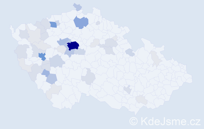 Příjmení: 'Vosková', počet výskytů 157 v celé ČR