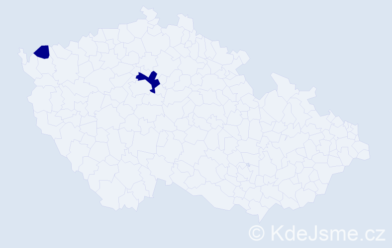 Příjmení: 'Hubaty', počet výskytů 4 v celé ČR