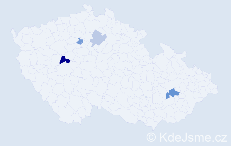 Příjmení: 'Redr', počet výskytů 8 v celé ČR