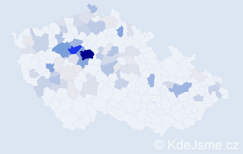 Příjmení: 'Baroch', počet výskytů 282 v celé ČR