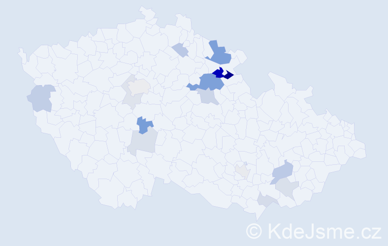 Příjmení: 'Vyhlídová', počet výskytů 36 v celé ČR