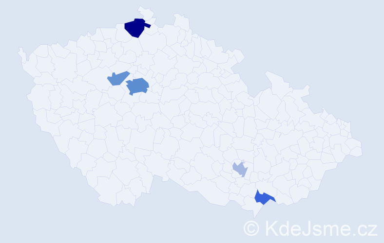 Příjmení: 'Karim', počet výskytů 13 v celé ČR