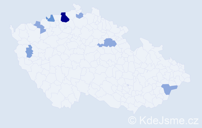 Příjmení: 'Bendel', počet výskytů 17 v celé ČR