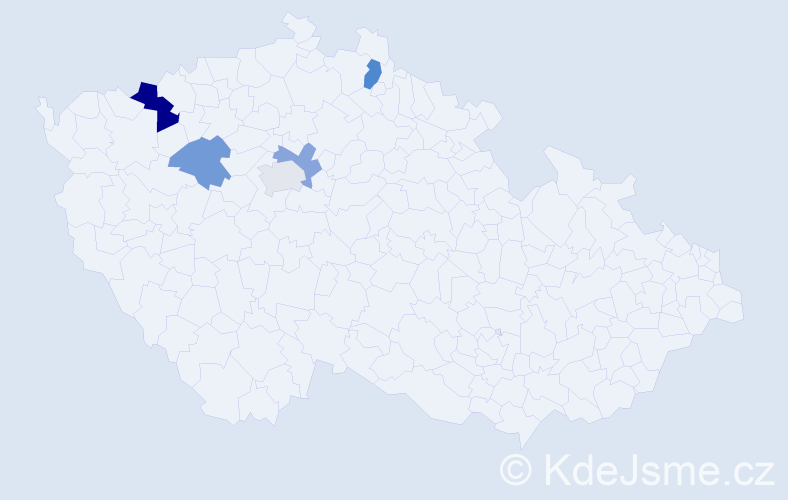 Příjmení: 'Kender', počet výskytů 14 v celé ČR