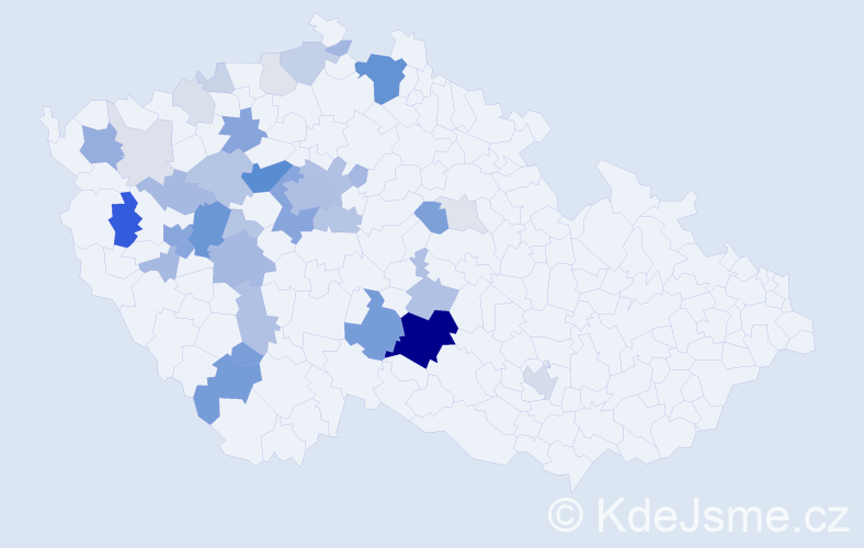 Příjmení: 'Bezděkovská', počet výskytů 144 v celé ČR