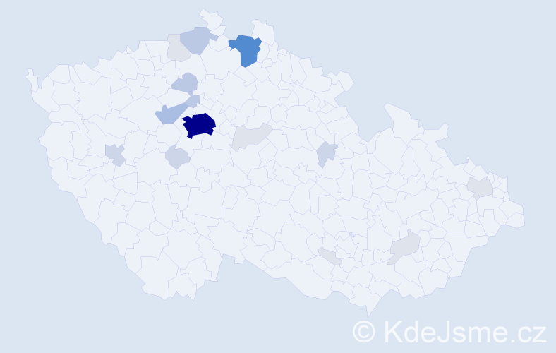 Příjmení: 'Vursta', počet výskytů 65 v celé ČR
