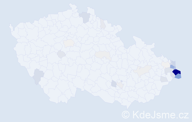 Příjmení: 'Stebel', počet výskytů 158 v celé ČR
