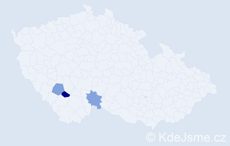 Příjmení: 'Chmelec', počet výskytů 3 v celé ČR