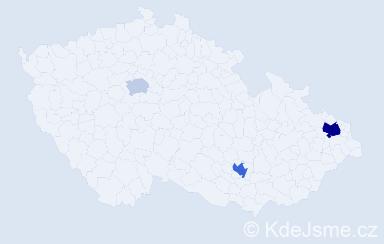Příjmení: 'Sawa', počet výskytů 6 v celé ČR