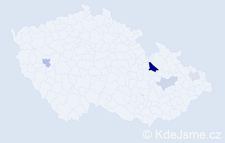 Příjmení: 'Weichsel', počet výskytů 8 v celé ČR