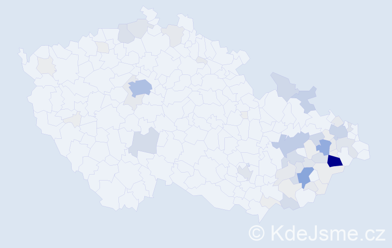 Příjmení: 'Fiurášek', počet výskytů 246 v celé ČR