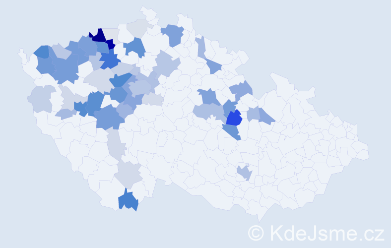 Příjmení: 'Vimr', počet výskytů 212 v celé ČR