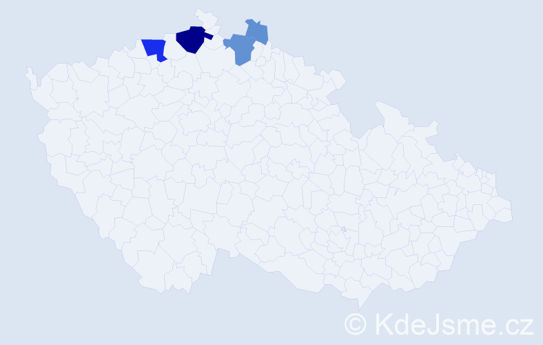 Příjmení: 'Baco', počet výskytů 18 v celé ČR