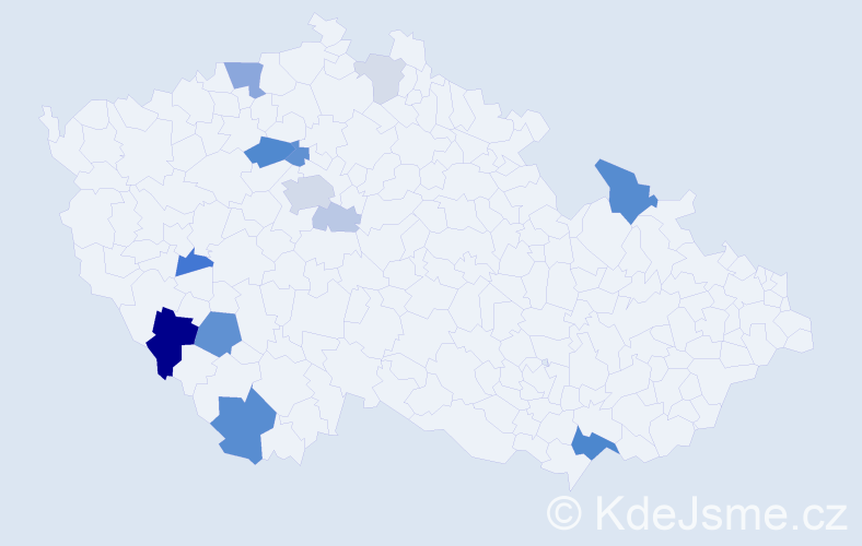 Příjmení: 'Kelišová', počet výskytů 36 v celé ČR