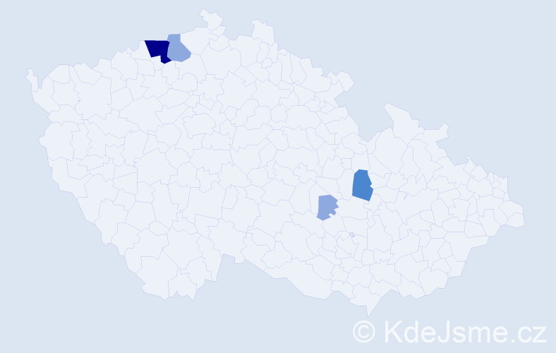 Příjmení: 'Sabau', počet výskytů 9 v celé ČR