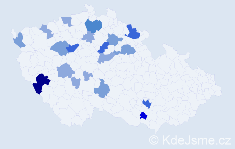 Příjmení: 'Šobková', počet výskytů 49 v celé ČR
