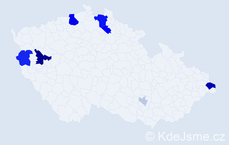 Příjmení: 'Basarab', počet výskytů 13 v celé ČR