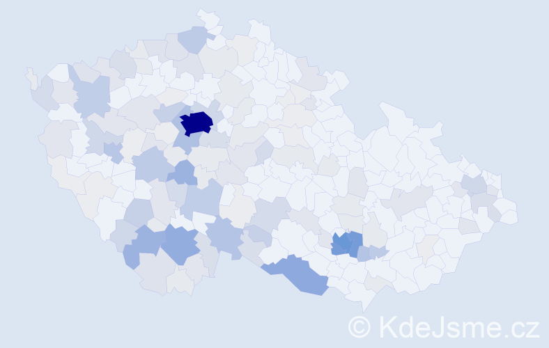 Příjmení: 'Neužil', počet výskytů 588 v celé ČR