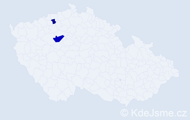 Příjmení: 'Seidertová', počet výskytů 5 v celé ČR