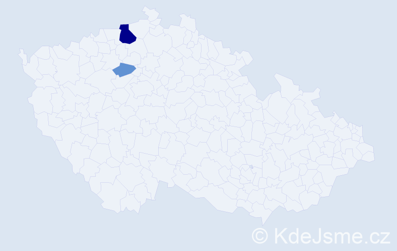 Příjmení: 'Doege', počet výskytů 7 v celé ČR