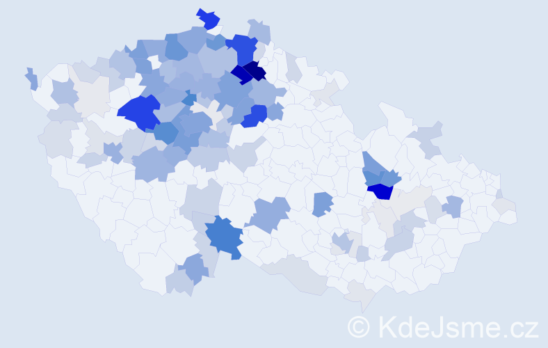 Příjmení: 'Knobloch', počet výskytů 491 v celé ČR