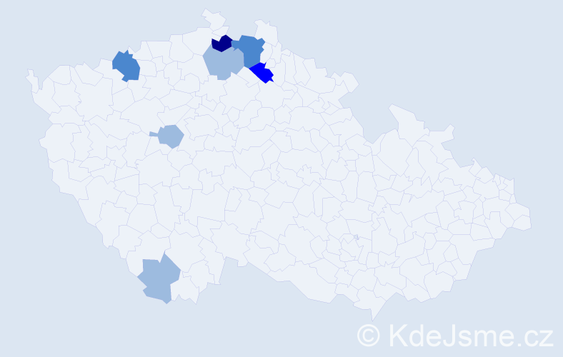Příjmení: 'Zenko', počet výskytů 14 v celé ČR