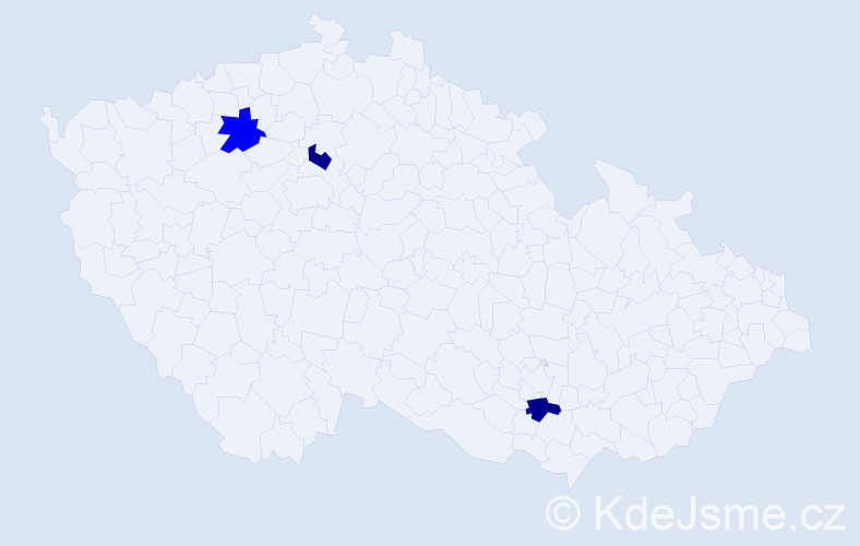 Příjmení: 'Kobath', počet výskytů 5 v celé ČR