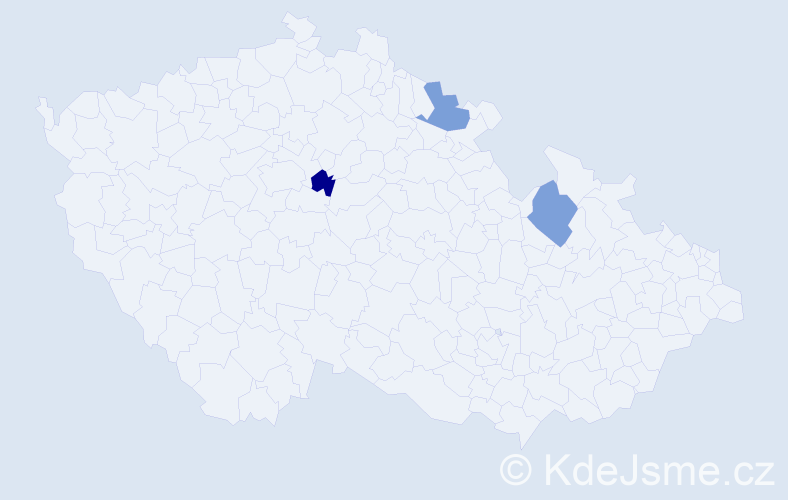 Příjmení: 'Szmitka', počet výskytů 3 v celé ČR