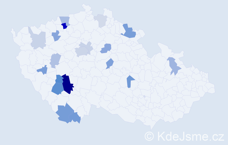 Příjmení: 'Pirná', počet výskytů 41 v celé ČR