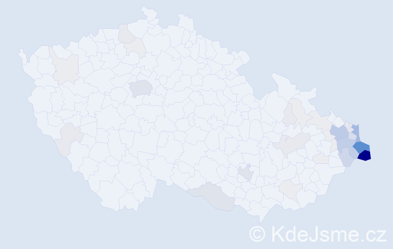 Příjmení: 'Kawulok', počet výskytů 273 v celé ČR