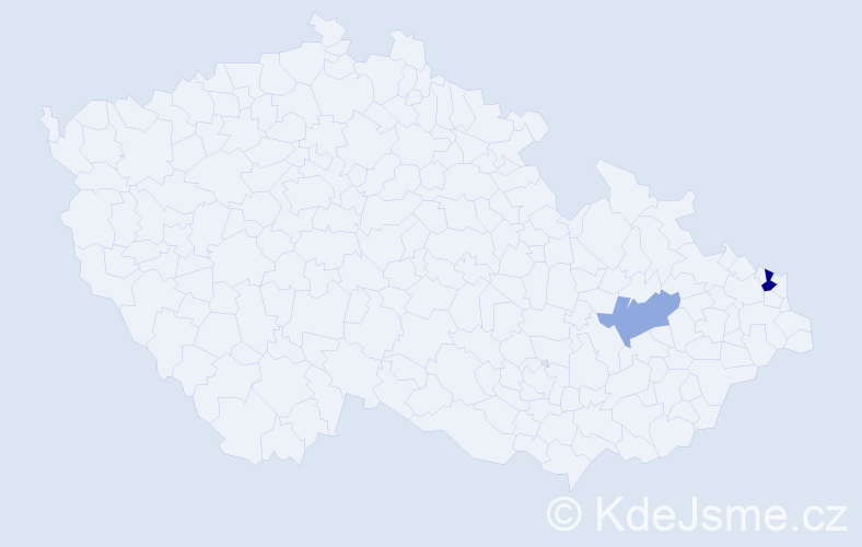 Příjmení: 'Porębská', počet výskytů 3 v celé ČR