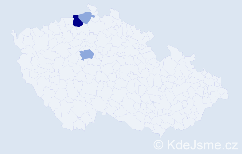 Příjmení: 'Tafi', počet výskytů 7 v celé ČR
