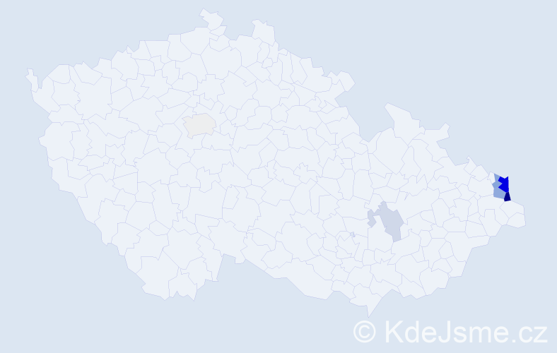 Příjmení: 'Brzóska', počet výskytů 23 v celé ČR