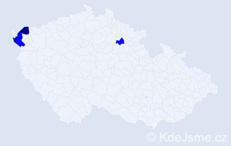 Příjmení: 'Skubenič', počet výskytů 5 v celé ČR