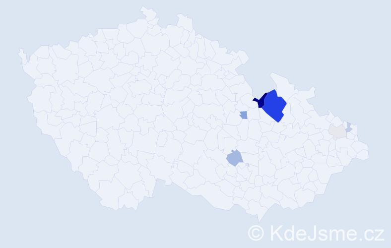 Příjmení: 'Gábler', počet výskytů 16 v celé ČR