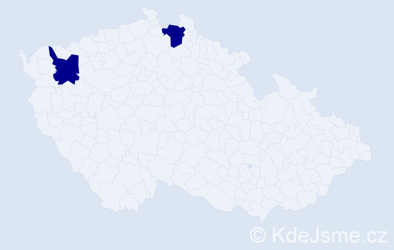Příjmení: 'Vorbrugg', počet výskytů 2 v celé ČR