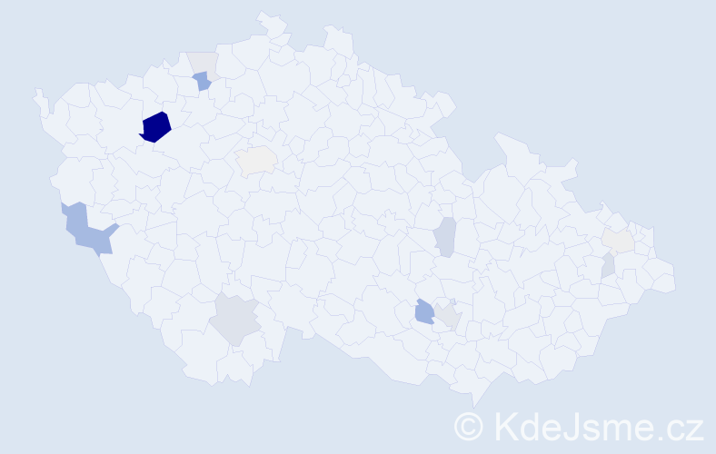 Příjmení: 'Reininger', počet výskytů 25 v celé ČR