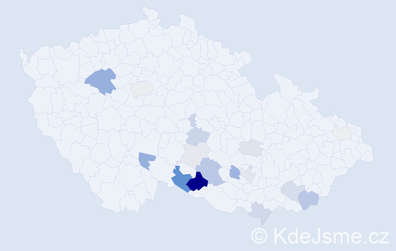 Příjmení: 'Macálka', počet výskytů 48 v celé ČR
