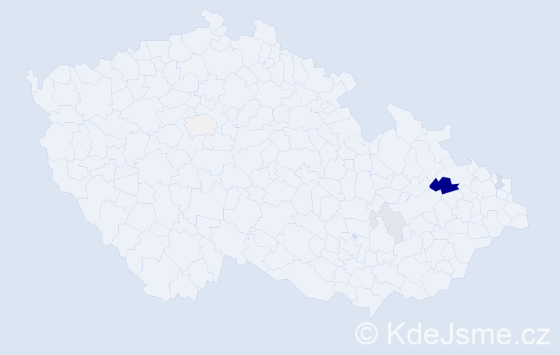 Příjmení: 'Nedzbala', počet výskytů 9 v celé ČR