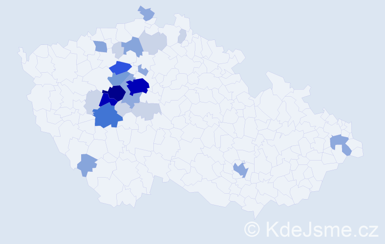Příjmení: 'Pos', počet výskytů 81 v celé ČR