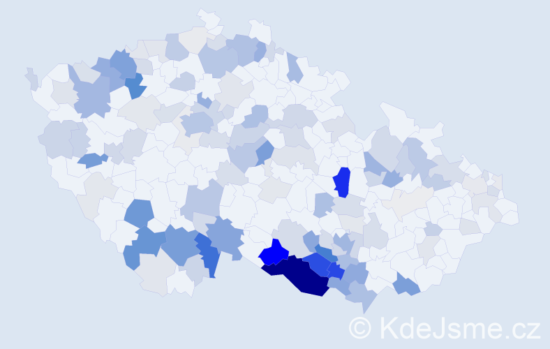 Příjmení: 'Binder', počet výskytů 490 v celé ČR