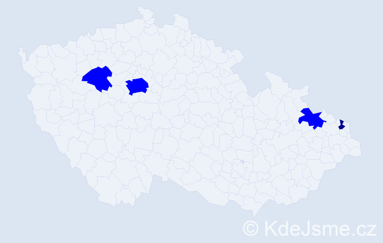 Příjmení: 'Árvayová', počet výskytů 5 v celé ČR