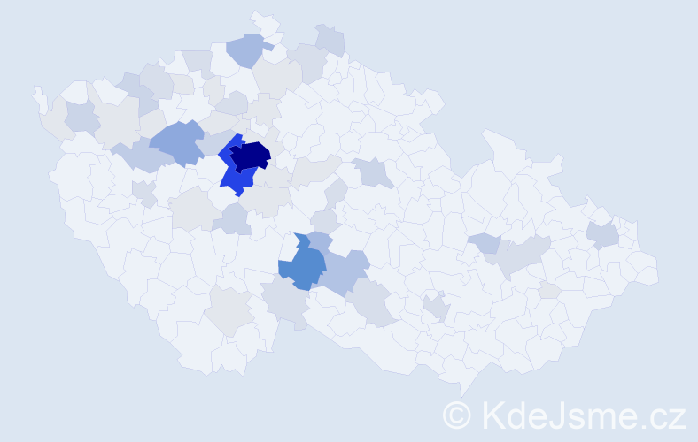 Příjmení: 'Vaňha', počet výskytů 176 v celé ČR