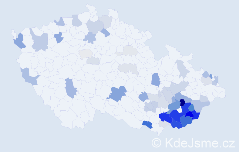 Příjmení: 'Mikulčík', počet výskytů 194 v celé ČR