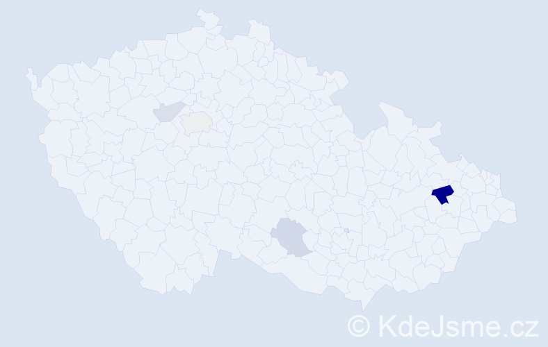 Příjmení: 'Poboček', počet výskytů 7 v celé ČR